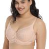 imageHSIA Minimizer Bra for Women  Plus Size Full Coverage Lace Bra with Underwire Non PaddedRose Cloud
