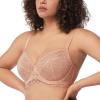 imageHSIA Minimizer Bra for Women  Plus Size Full Coverage Lace Bra with Underwire Non PaddedTaupe Beige