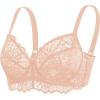 imageHSIA Minimizer Bra for Women  Plus Size Full Coverage Lace Bra with Underwire Non PaddedTaupe Beige