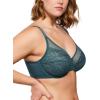 imageHSIA Minimizer Bras for Women Enchante Full Coverage Underwire Bras Plus Size Lifting Floral Lace Bra for Heavy BreastBalsam Blue