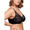 imageHSIA Minimizer Bras for Women Enchante Full Coverage Underwire Bras Plus Size Lifting Floral Lace Bra for Heavy BreastBlack