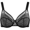 imageHSIA Minimizer Bras for Women Enchante Full Coverage Underwire Bras Plus Size Lifting Floral Lace Bra for Heavy BreastBlack