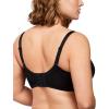 imageHSIA Minimizer Bras for Women Enchante Full Coverage Underwire Bras Plus Size Lifting Floral Lace Bra for Heavy BreastBlack