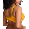 imageHSIA Minimizer Bras for Women Enchante Full Coverage Underwire Bras Plus Size Lifting Floral Lace Bra for Heavy BreastCadmium Yellow