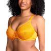 imageHSIA Minimizer Bras for Women Enchante Full Coverage Underwire Bras Plus Size Lifting Floral Lace Bra for Heavy BreastCadmium Yellow