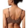 imageHSIA Minimizer Bras for Women Enchante Full Coverage Underwire Bras Plus Size Lifting Floral Lace Bra for Heavy BreastCoffee Brown