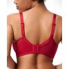 imageHSIA Minimizer Bras for Women Enchante Full Coverage Underwire Bras Plus Size Lifting Floral Lace Bra for Heavy BreastCoral Red