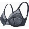imageHSIA Minimizer Bras for Women Enchante Full Coverage Underwire Bras Plus Size Lifting Floral Lace Bra for Heavy BreastDark Grey