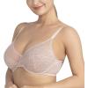 imageHSIA Minimizer Bras for Women Enchante Full Coverage Underwire Bras Plus Size Lifting Floral Lace Bra for Heavy BreastDark Pink
