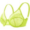 imageHSIA Minimizer Bras for Women Enchante Full Coverage Underwire Bras Plus Size Lifting Floral Lace Bra for Heavy BreastKelly Green