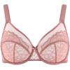 imageHSIA Minimizer Bras for Women Enchante Full Coverage Underwire Bras Plus Size Lifting Floral Lace Bra for Heavy BreastLight Coral