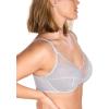 imageHSIA Minimizer Bras for Women Enchante Full Coverage Underwire Bras Plus Size Lifting Floral Lace Bra for Heavy BreastLight Gray