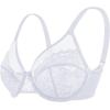 imageHSIA Minimizer Bras for Women Enchante Full Coverage Underwire Bras Plus Size Lifting Floral Lace Bra for Heavy BreastLight Gray