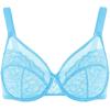 imageHSIA Minimizer Bras for Women Enchante Full Coverage Underwire Bras Plus Size Lifting Floral Lace Bra for Heavy BreastPastel Blue