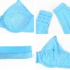 imageHSIA Minimizer Bras for Women Enchante Full Coverage Underwire Bras Plus Size Lifting Floral Lace Bra for Heavy BreastPastel Blue