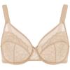 imageHSIA Minimizer Bras for Women Enchante Full Coverage Underwire Bras Plus Size Lifting Floral Lace Bra for Heavy BreastWarm Beige