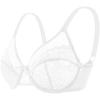 imageHSIA Minimizer Bras for Women Enchante Full Coverage Underwire Bras Plus Size Lifting Floral Lace Bra for Heavy BreastWhite