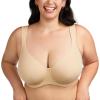 imageHSIA Minimizer Bras for Women Full Coverage Comfort Supportive Bra for Big BustUnlined Beige