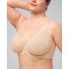 imageHSIA Minimizer Bras for Women Full Coverage Unlined Lace Sexy Plus Size Underwire Bra for Large BreastsApricot