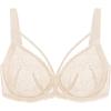 imageHSIA Minimizer Bras for Women Full Coverage Unlined Lace Sexy Plus Size Underwire Bra for Large BreastsApricot