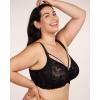 imageHSIA Minimizer Bras for Women Full Coverage Unlined Lace Sexy Plus Size Underwire Bra for Large BreastsBlack