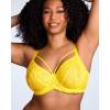 imageHSIA Minimizer Bras for Women Full Coverage Unlined Lace Sexy Plus Size Underwire Bra for Large BreastsBright Yellow