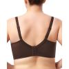 imageHSIA Minimizer Bras for Women Full Coverage Unlined Lace Sexy Plus Size Underwire Bra for Large BreastsDark Brown