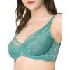 imageHSIA Minimizer Bras for Women Full Coverage Unlined Lace Sexy Plus Size Underwire Bra for Large BreastsDusty Turquoise