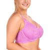 imageHSIA Minimizer Bras for Women Full Coverage Unlined Lace Sexy Plus Size Underwire Bra for Large BreastsPink Purple