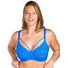 imageHSIA Minimizer Bras for Women Full Coverage Unlined Lace Sexy Plus Size Underwire Bra for Large BreastsSky Blue