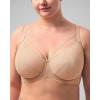 imageHSIA Minimizer Bras for Women Full Coverage Unlined Lace Sexy Plus Size Underwire Bra for Large BreastsWarm Beige