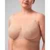 imageHSIA Minimizer Bras for Women Full Coverage Unlined Lace Sexy Plus Size Underwire Bra for Large BreastsWarm Beige