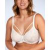 imageHSIA Minimizer Bras for Women Full Coverage Unlined Lace Sexy Plus Size Underwire Bra for Large BreastsWhite