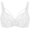 imageHSIA Minimizer Bras for Women Full Coverage Unlined Lace Sexy Plus Size Underwire Bra for Large BreastsWhite