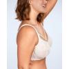 imageHSIA Minimizer Bras for Women Full Coverage Unlined Lace Sexy Plus Size Underwire Bra for Large BreastsWhite