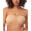 imageHSIA Strapless Bra for Big Bust Women Plus Size Full Coverage Bandeau Fiery Bra AntiSlip Underwire Support for Large BreastBeige