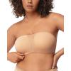 imageHSIA Strapless Bra for Big Bust Women Plus Size Full Coverage Bandeau Fiery Bra AntiSlip Underwire Support for Large BreastBeige