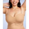 imageHSIA Strapless Bra for Big Bust Women Plus Size Full Coverage Bandeau Fiery Bra AntiSlip Underwire Support for Large BreastDark Beige