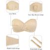 imageHSIA Strapless Bra for Big Bust Women Plus Size Full Coverage Bandeau Fiery Bra AntiSlip Underwire Support for Large BreastLace Natural Nude