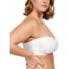 imageHSIA Strapless Bra for Big Bust Women Plus Size Full Coverage Bandeau Fiery Bra AntiSlip Underwire Support for Large BreastLace White