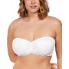 imageHSIA Strapless Bra for Big Bust Women Plus Size Full Coverage Bandeau Fiery Bra AntiSlip Underwire Support for Large BreastLace White