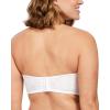 imageHSIA Strapless Bra for Big Bust Women Plus Size Full Coverage Bandeau Fiery Bra AntiSlip Underwire Support for Large BreastLace White