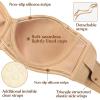 imageHSIA Strapless Bra for Big Bust Women Plus Size Full Coverage Bandeau Fiery Bra AntiSlip Underwire Support for Large BreastMacaroon Brown
