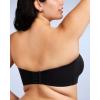 imageHSIA Strapless Bra for Big Bust Women Plus Size Full Coverage Bandeau Fiery Bra AntiSlip Underwire Support for Large BreastMidnight Black
