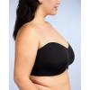 imageHSIA Strapless Bra for Big Bust Women Plus Size Full Coverage Bandeau Fiery Bra AntiSlip Underwire Support for Large BreastMidnight Black