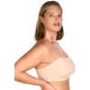 imageHSIA Strapless Bra for Big Bust Women Plus Size Full Coverage Bandeau Fiery Bra AntiSlip Underwire Support for Large BreastSand