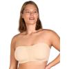 imageHSIA Strapless Bra for Big Bust Women Plus Size Full Coverage Bandeau Fiery Bra AntiSlip Underwire Support for Large BreastSand