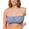 imageHSIA Strapless Bra for Big Bust Women Plus Size Full Coverage Bandeau Fiery Bra AntiSlip Underwire Support for Large BreastSmoke Blue