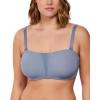 imageHSIA Strapless Bra for Big Bust Women Plus Size Full Coverage Bandeau Fiery Bra AntiSlip Underwire Support for Large BreastSmoke Blue