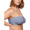 imageHSIA Strapless Bra for Big Bust Women Plus Size Full Coverage Bandeau Fiery Bra AntiSlip Underwire Support for Large BreastSmoke Blue